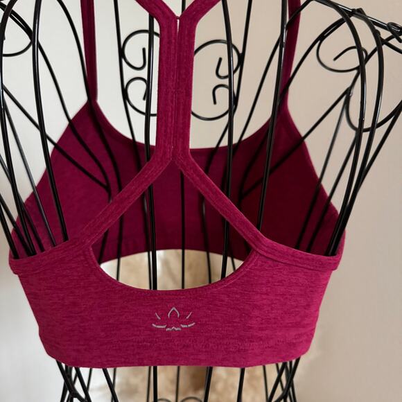 Beyond Yoga Spacedye Slim Racerback Sports Bra Heather Pink Small - Picture 4 of 6